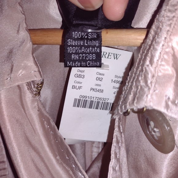NWT J. Crew Collection Silk Taffeta Trench Small 4 - Picture 5 of 6